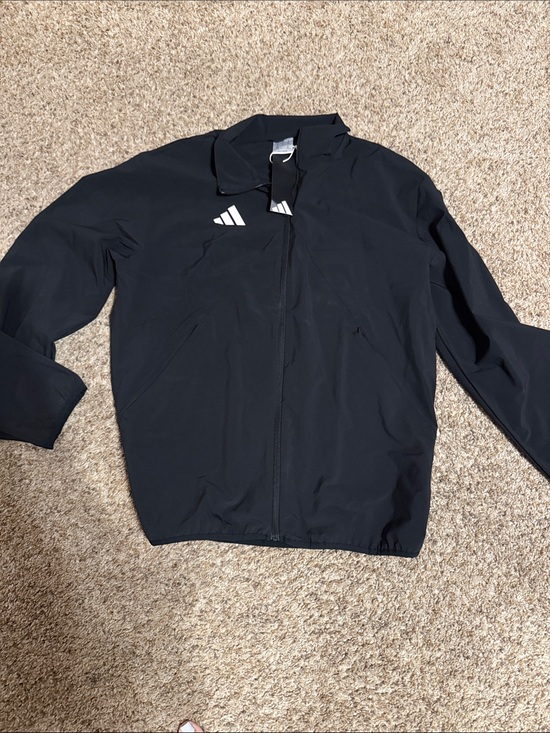 adidas Other - adidas Black Lightweight Full-Zip Shirt Jacket